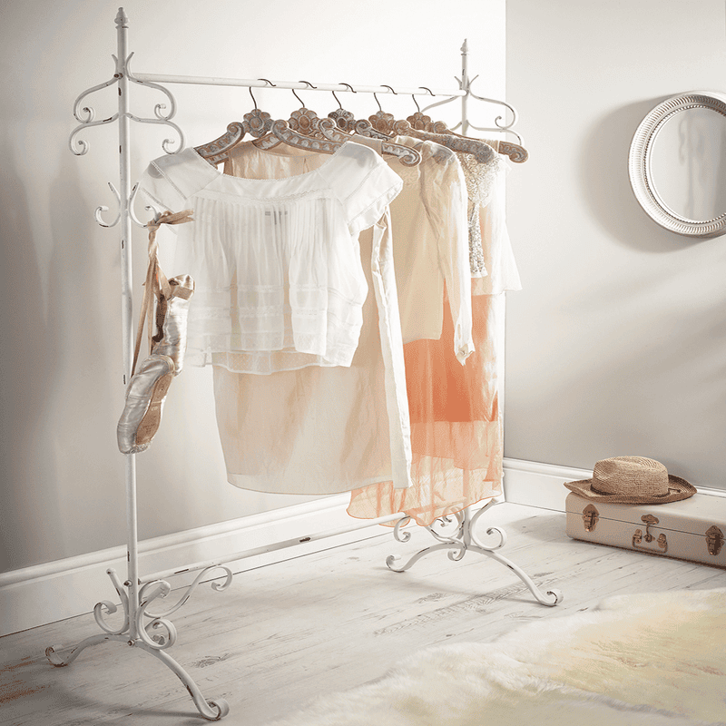 Vintage Style Dress Rail White