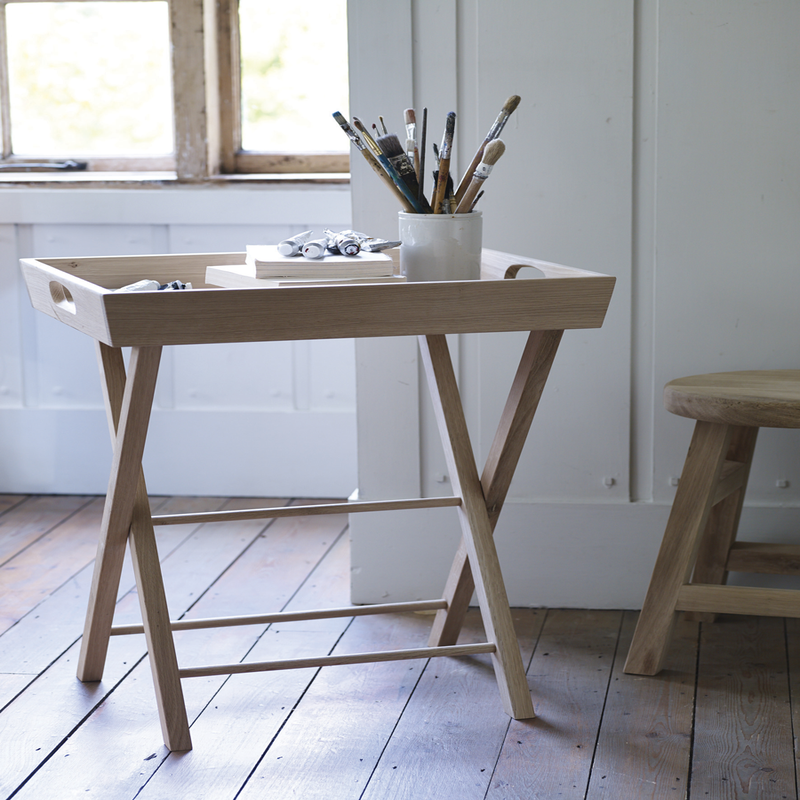 Oak butlers clearance tray table