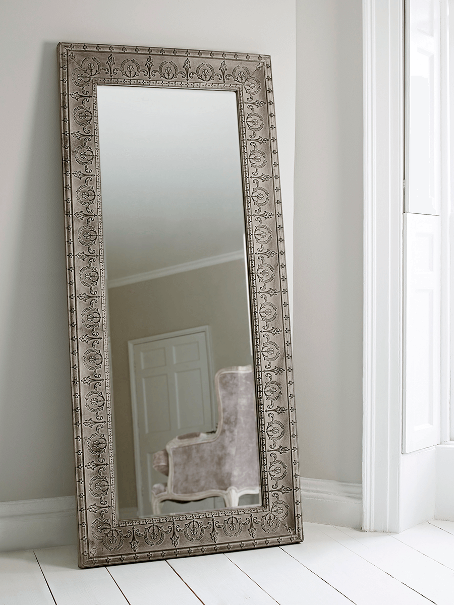 Product photograph of Ava Embossed Full Length Mirror from Cox and Cox