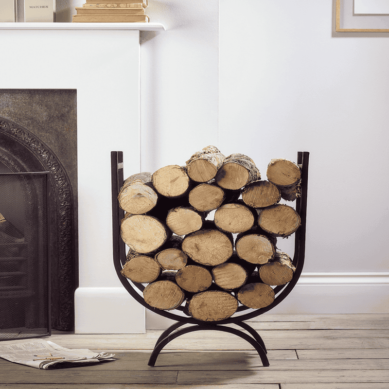 Cast iron fireplace wood holder online