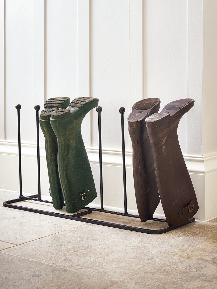 Photo of Four pair metal boot rack
