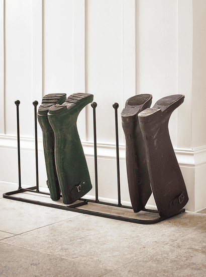 Four Pair Metal Boot Rack