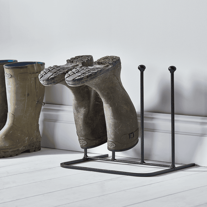 Metal welly rack top