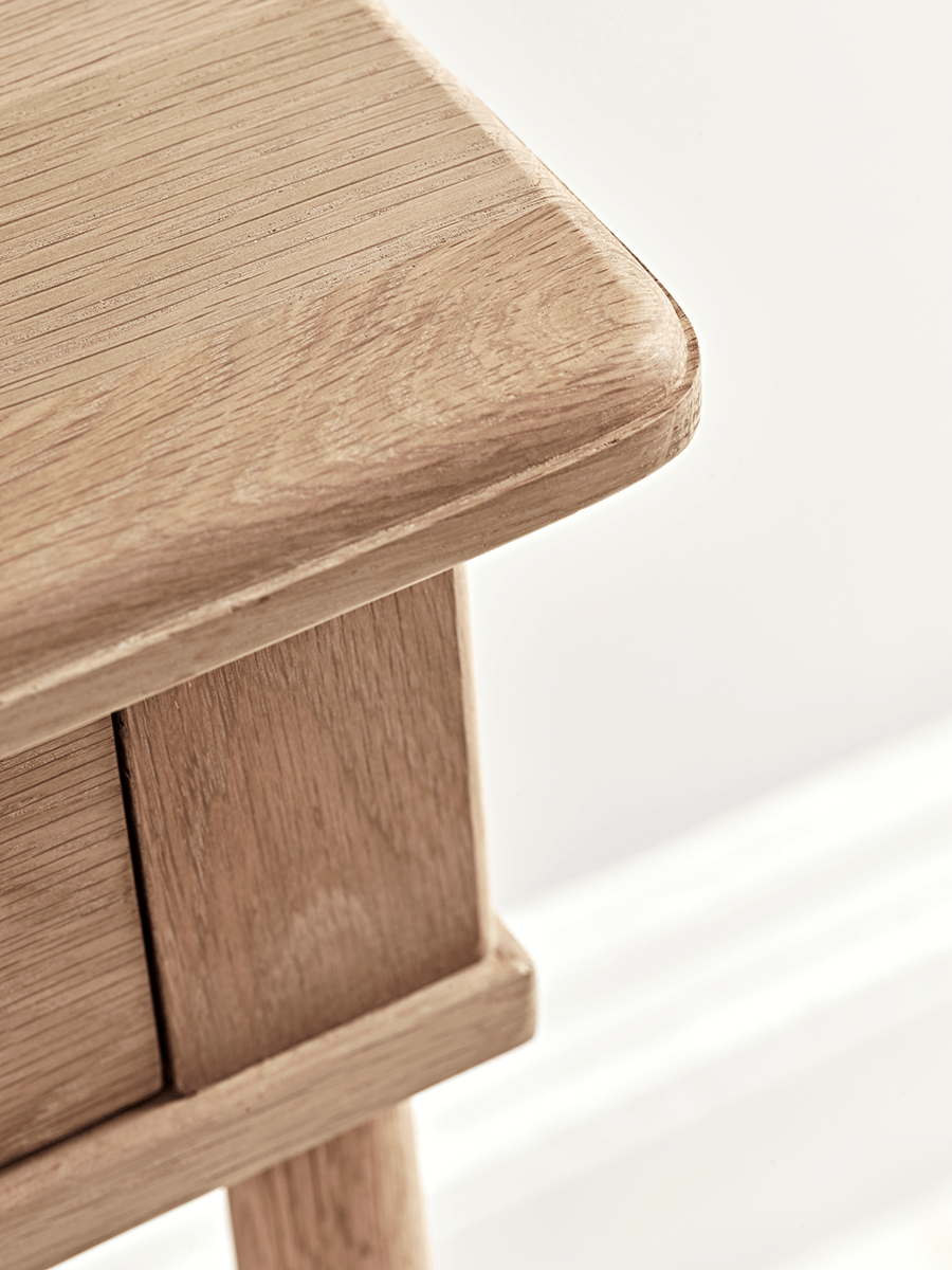 Product photograph of Bergen Oak Dressing Table - Natural from Cox and Cox.