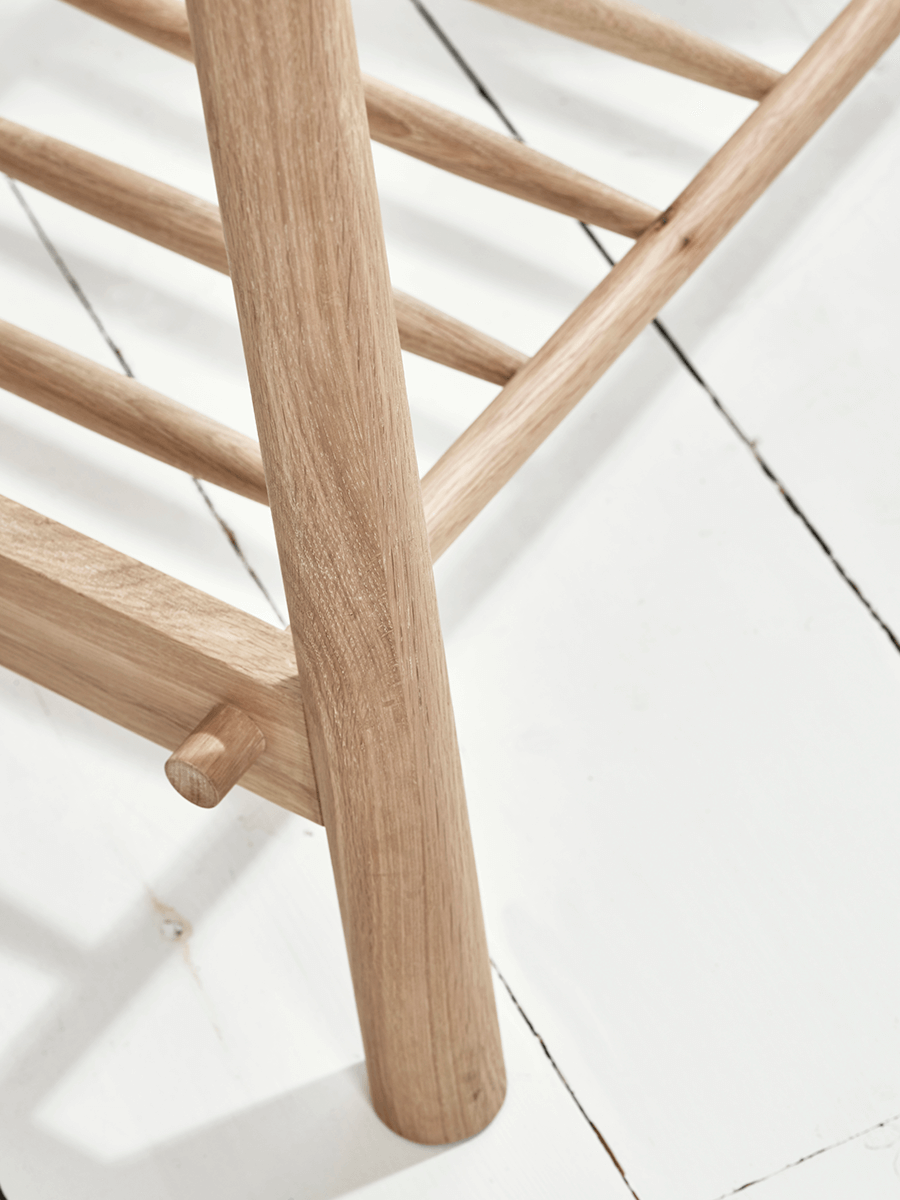 Product photograph of Bergen Oak Clothes Rail - Natural from Cox and Cox.