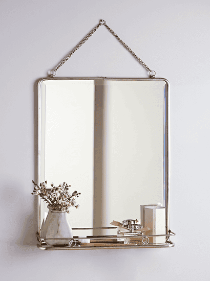 Antique Silver French Folding Mirror - Large