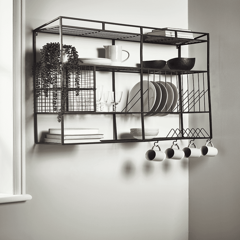 Industrial style shop iron wall unit