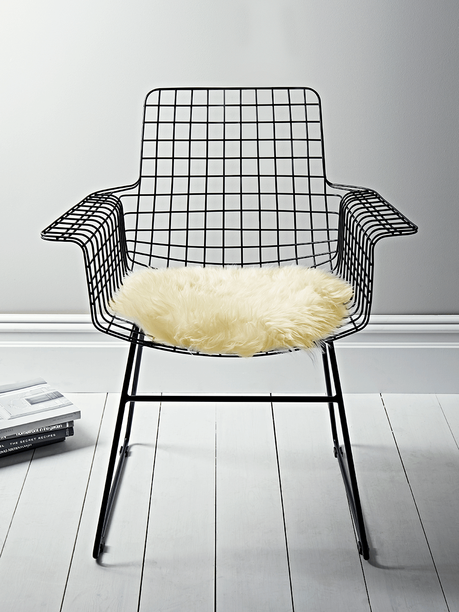 Sumptuous Sheepskin Seat Pad - Ivory