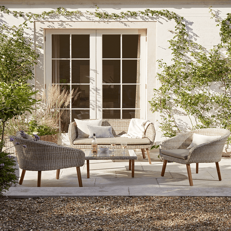 Outdoor cane sale lounge setting