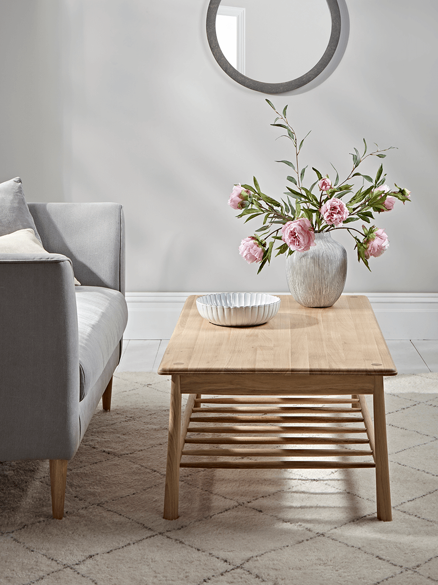 Product photograph of Bergen Oak Coffee Table - Natural from Cox and Cox