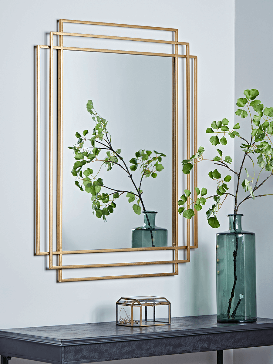 

Brass Deco Mirror