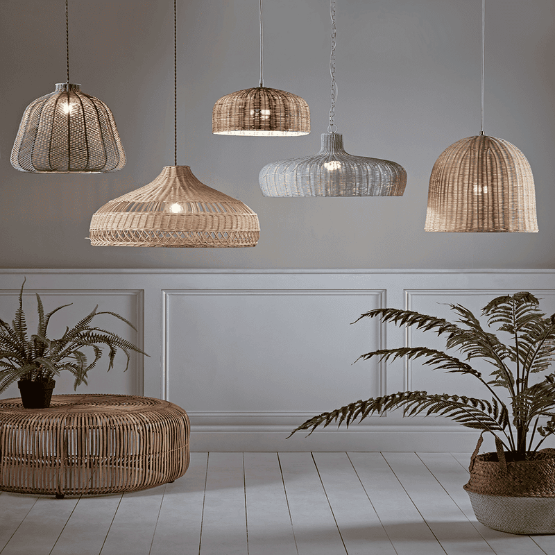 Cox and cox rattan lampshade top