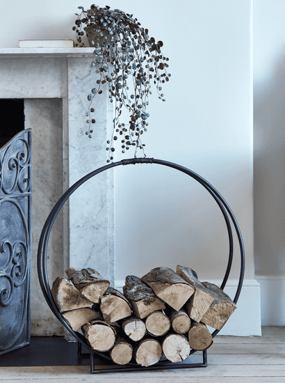 Round Iron Log Holder