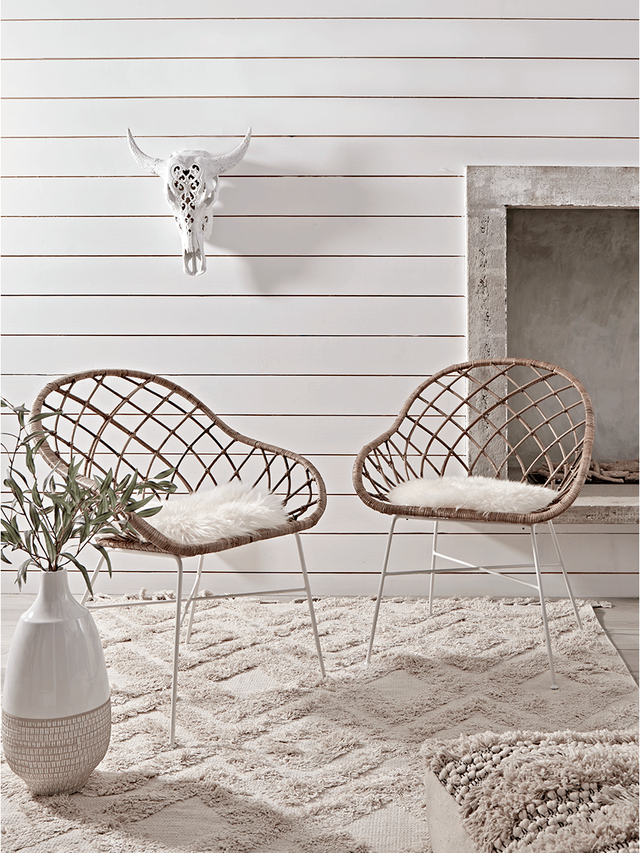 

Round Rattan Open Weave Chair