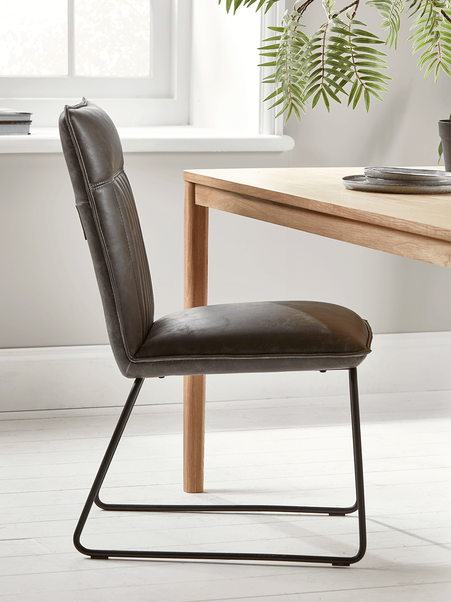 

Two Alden Dining Chairs - Grey
