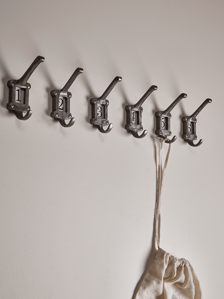 

Six Ceramic Insert Coat Hook