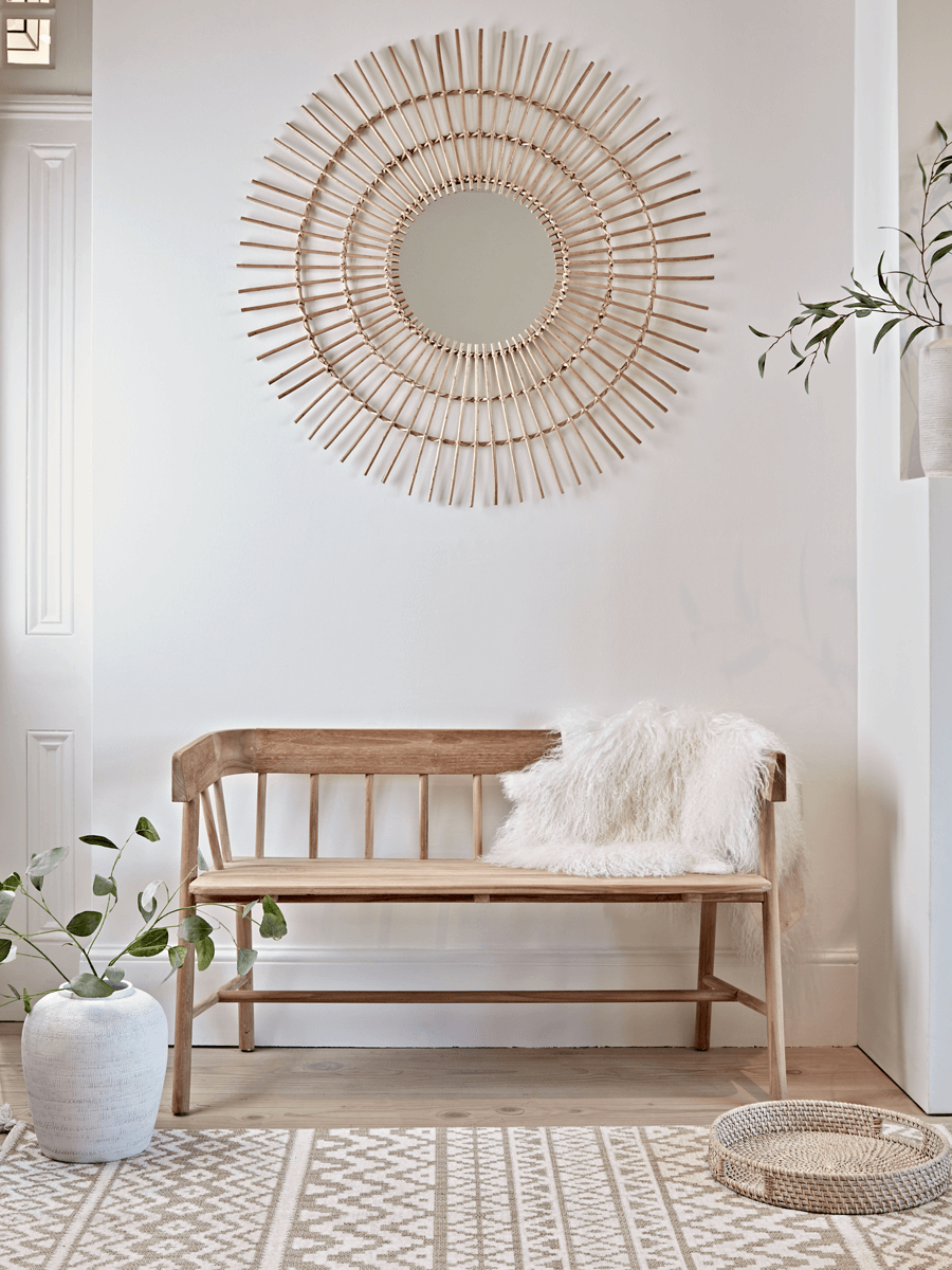 

Handcrafted Teak Bench - Natural