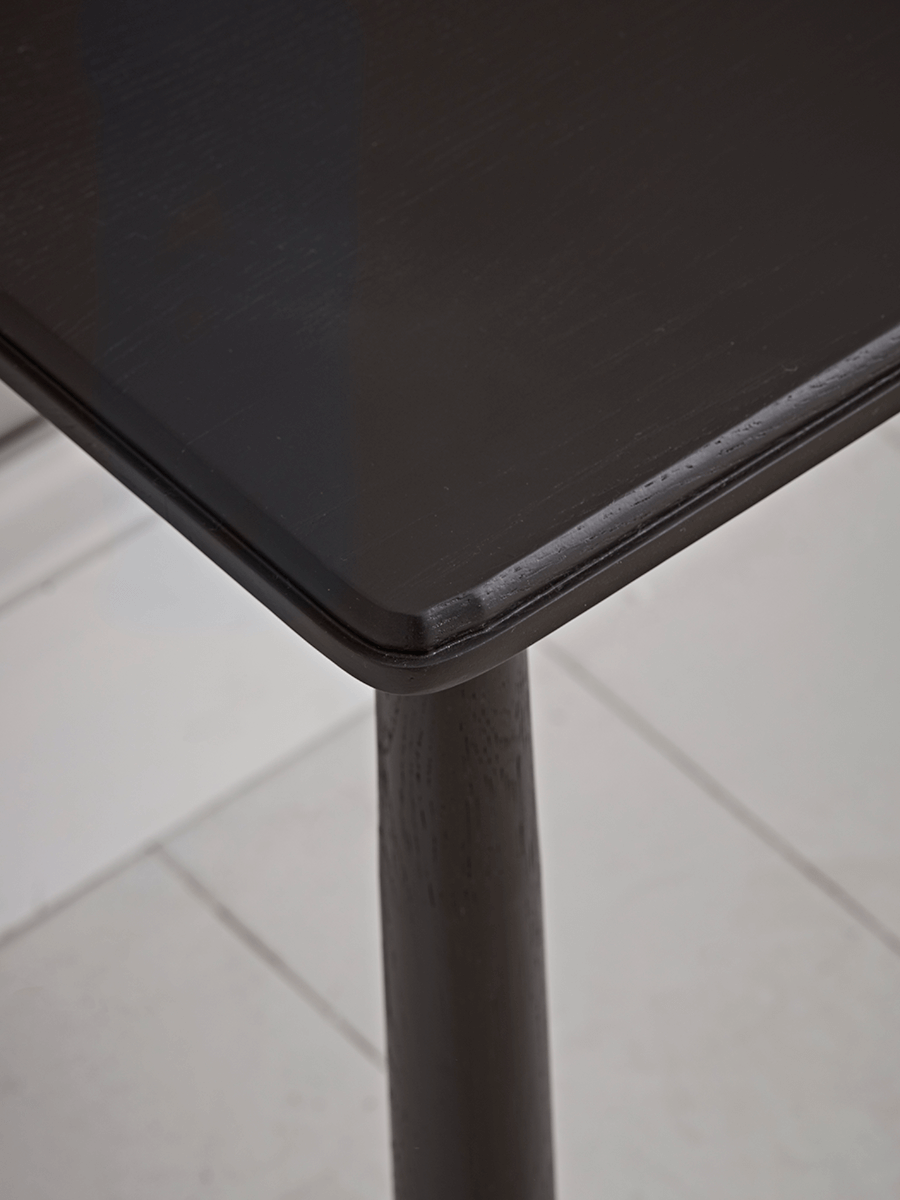 Product photograph of Bergen Oak Bench - Black from Cox and Cox.