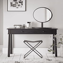 Oak and black dressing table sale