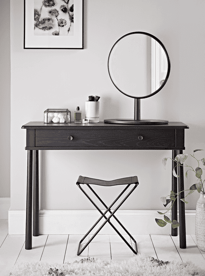 Bergen Oak Dressing Table - Black