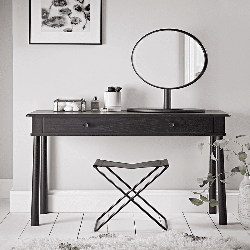 Black dressing table without mirror cheap