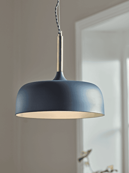Blue & Brass Pendant Light