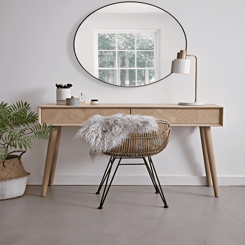 Chevron Oak Dressing Table