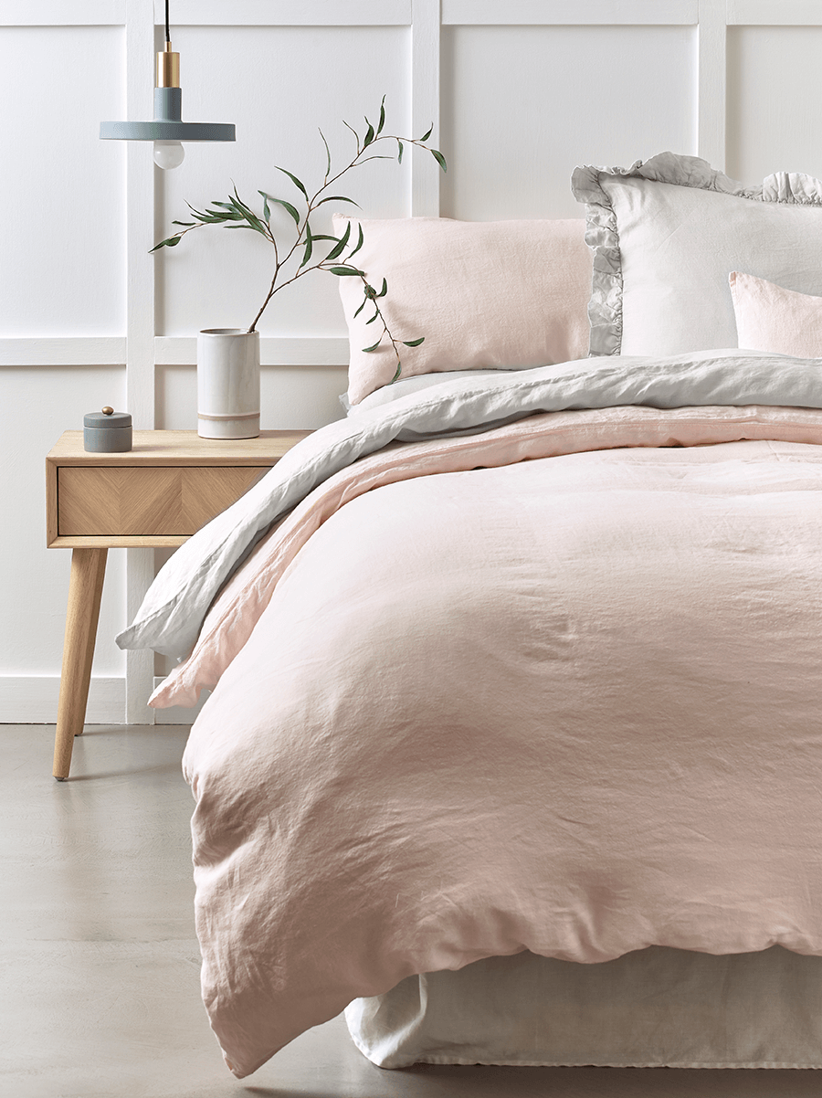 

Washed Linen Kingsize Duvet Cover - Soft Blush