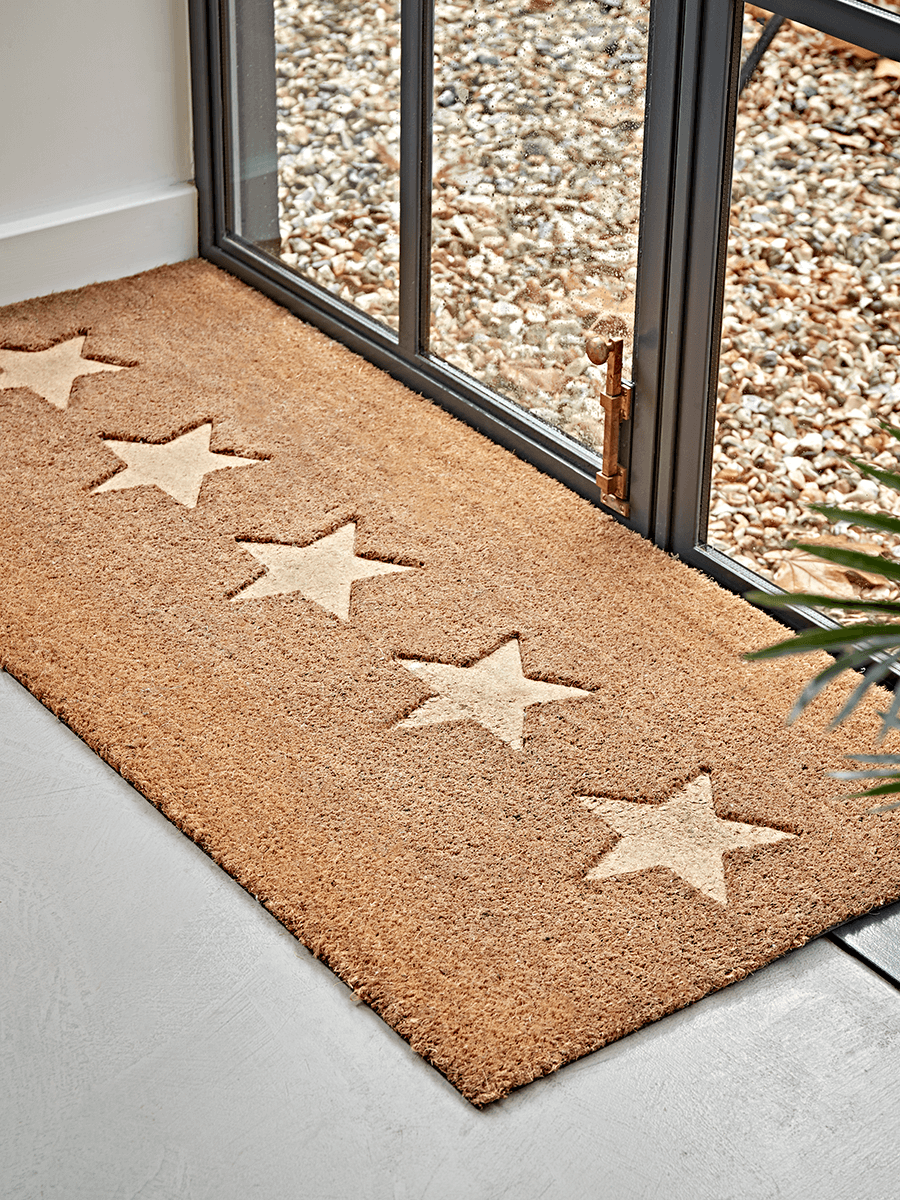 Photo of Embossed stars doormat - double