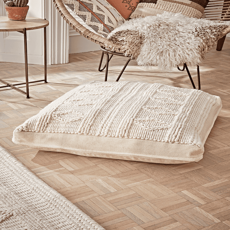 Cream top floor cushion