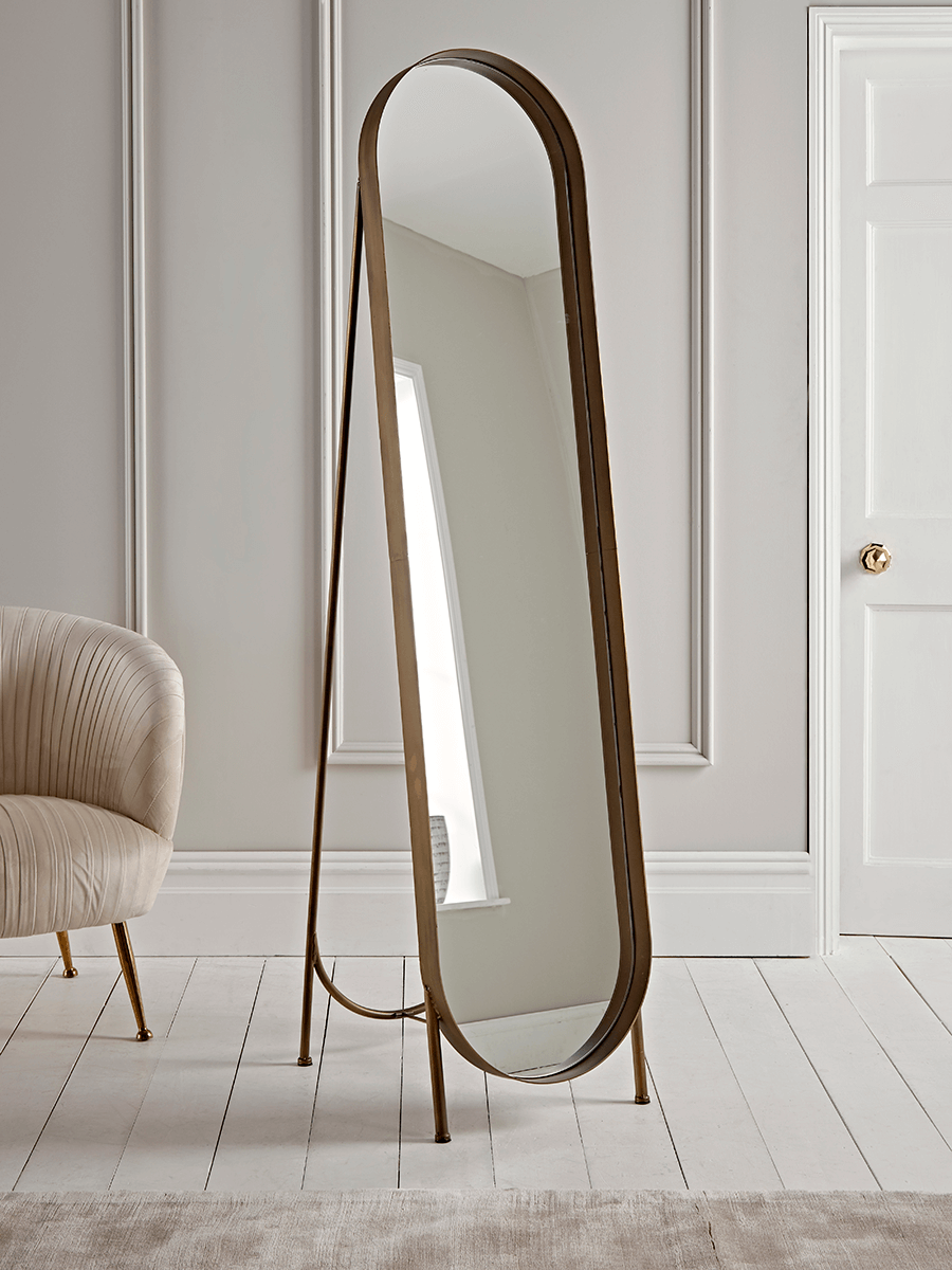 Brushed Gold Full Length Mirror from Cox and Cox