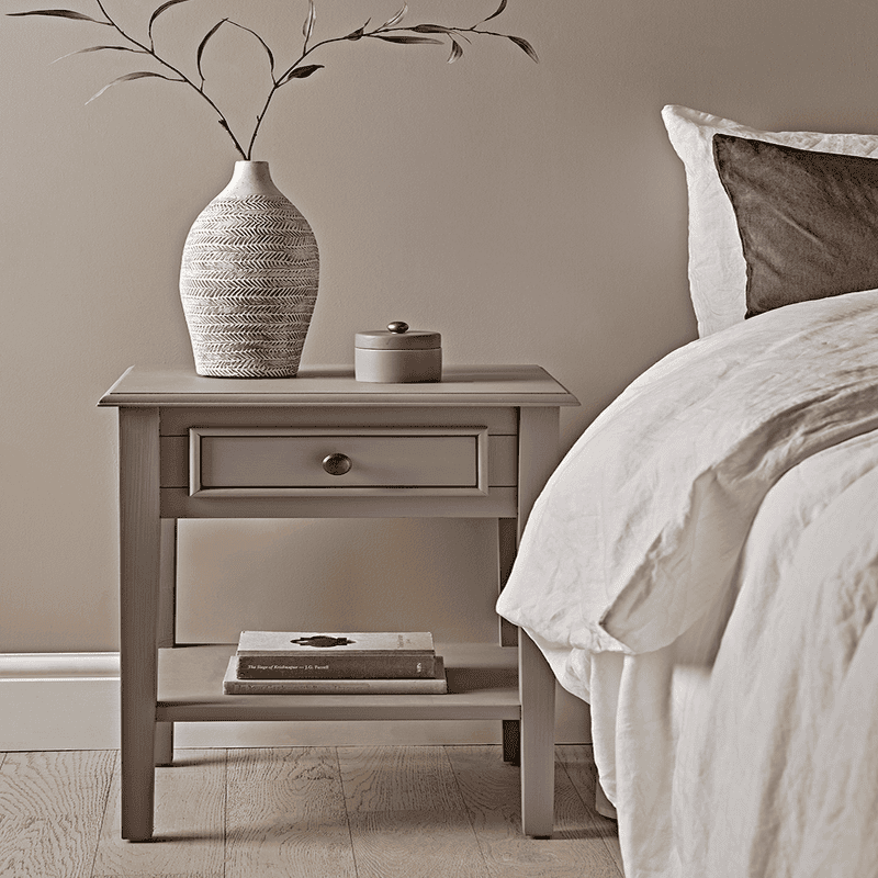 Grey bedside sales table cheap