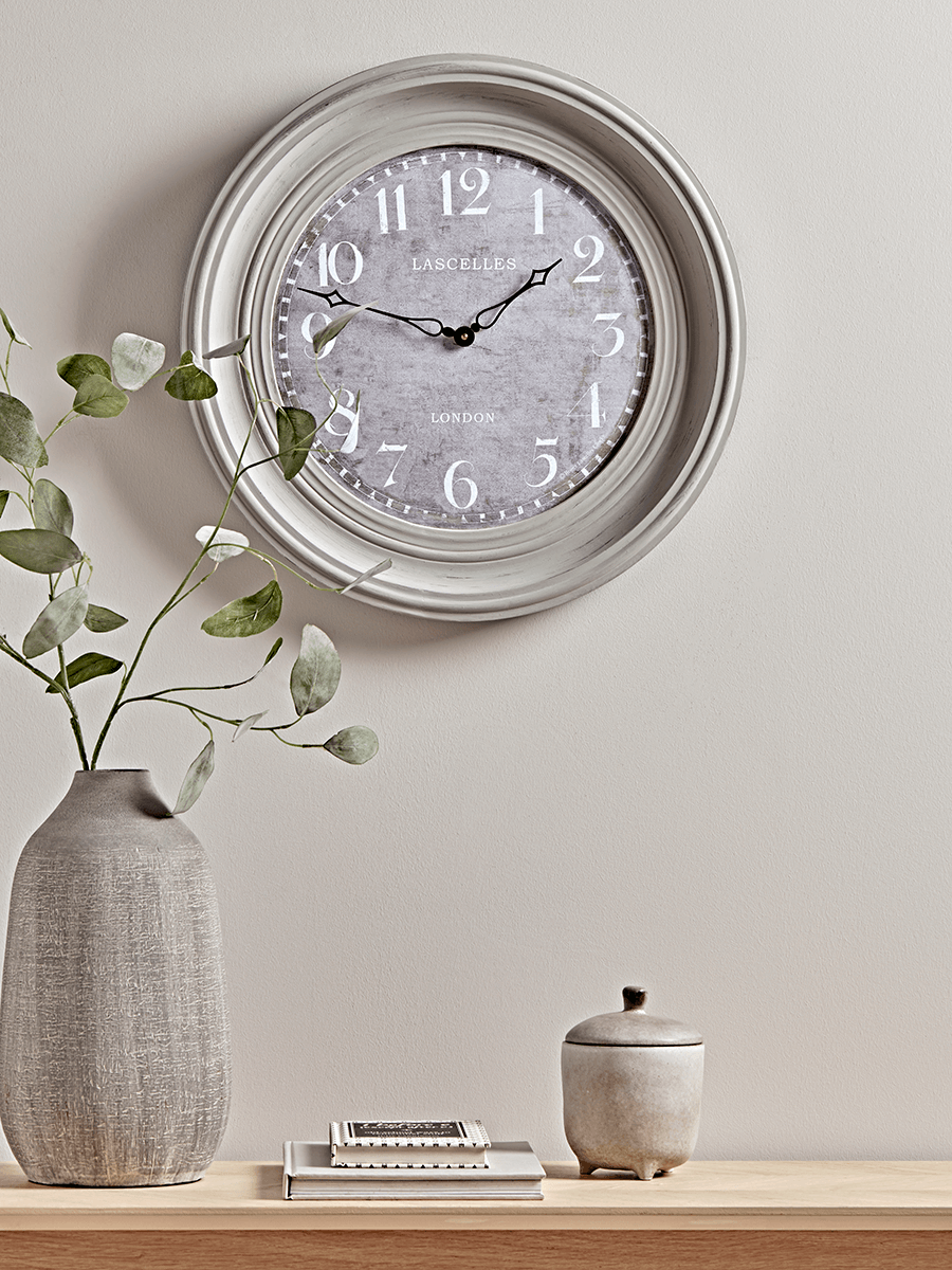 

Grey Distressed Wooden Clock