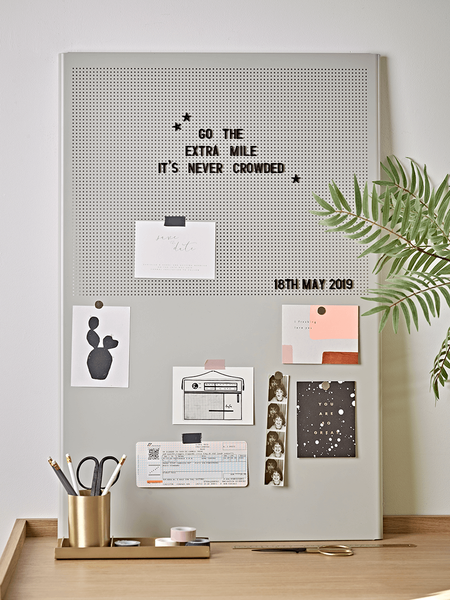 

Grey Metal Letter Board
