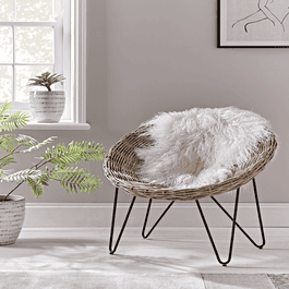 Round Rattan Cone Chair