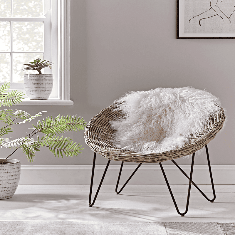 Cane chair round top
