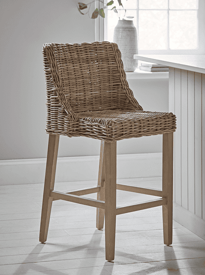 Round Rattan Counter Stool