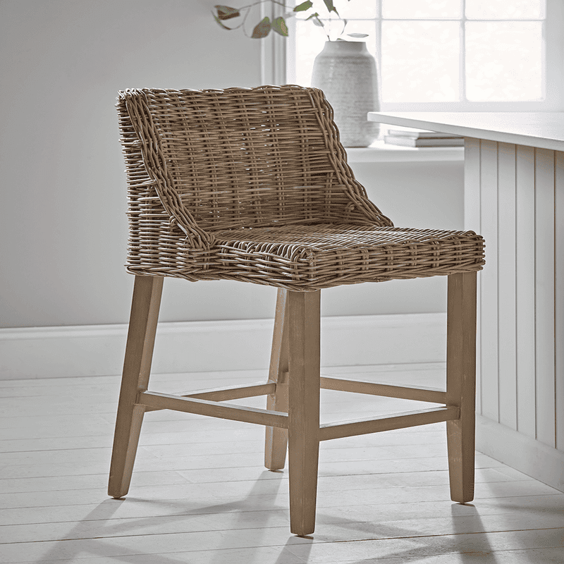 Round Rattan Counter Stool
