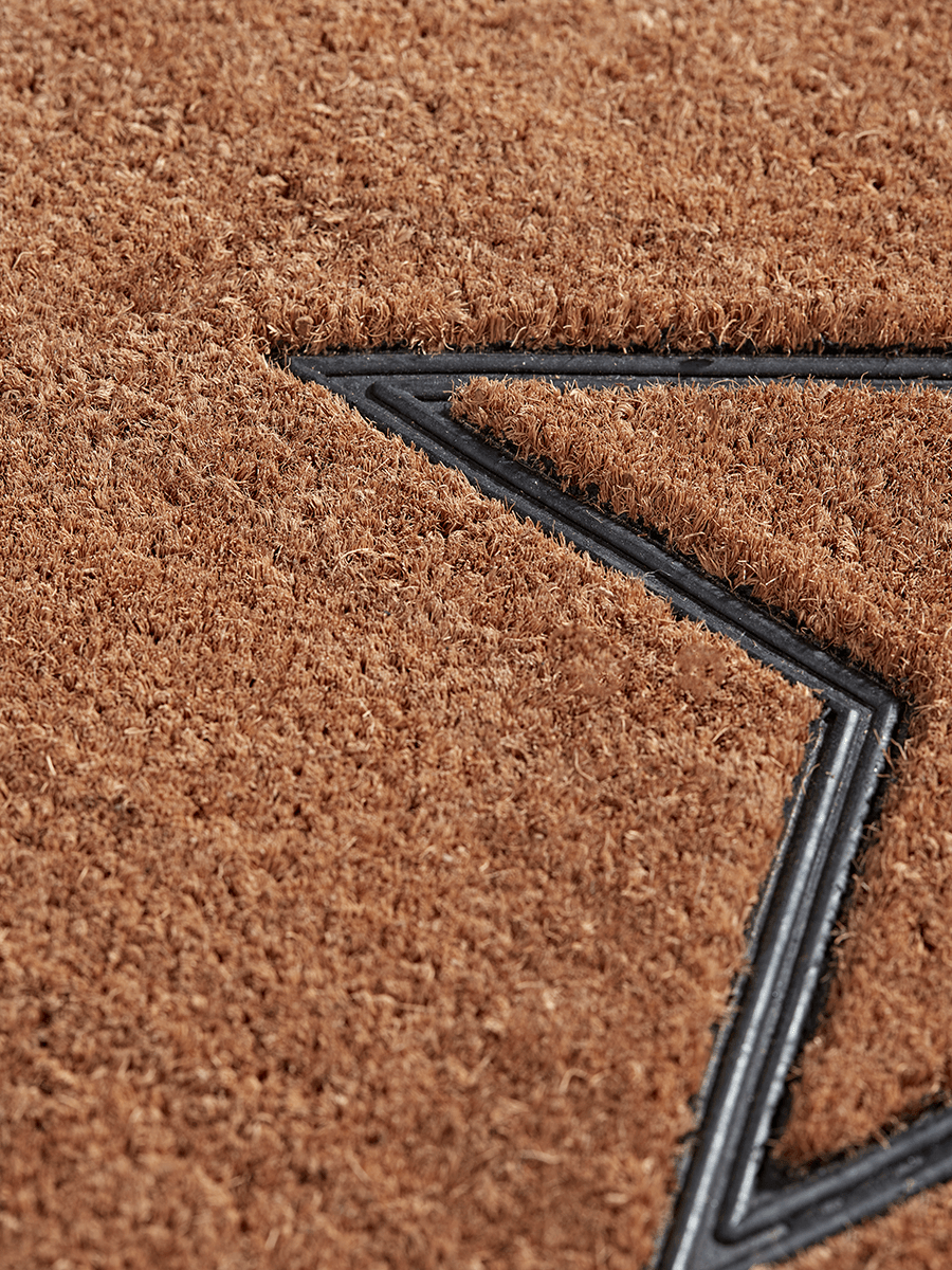 Embossed Rubber Star Doormat - Large