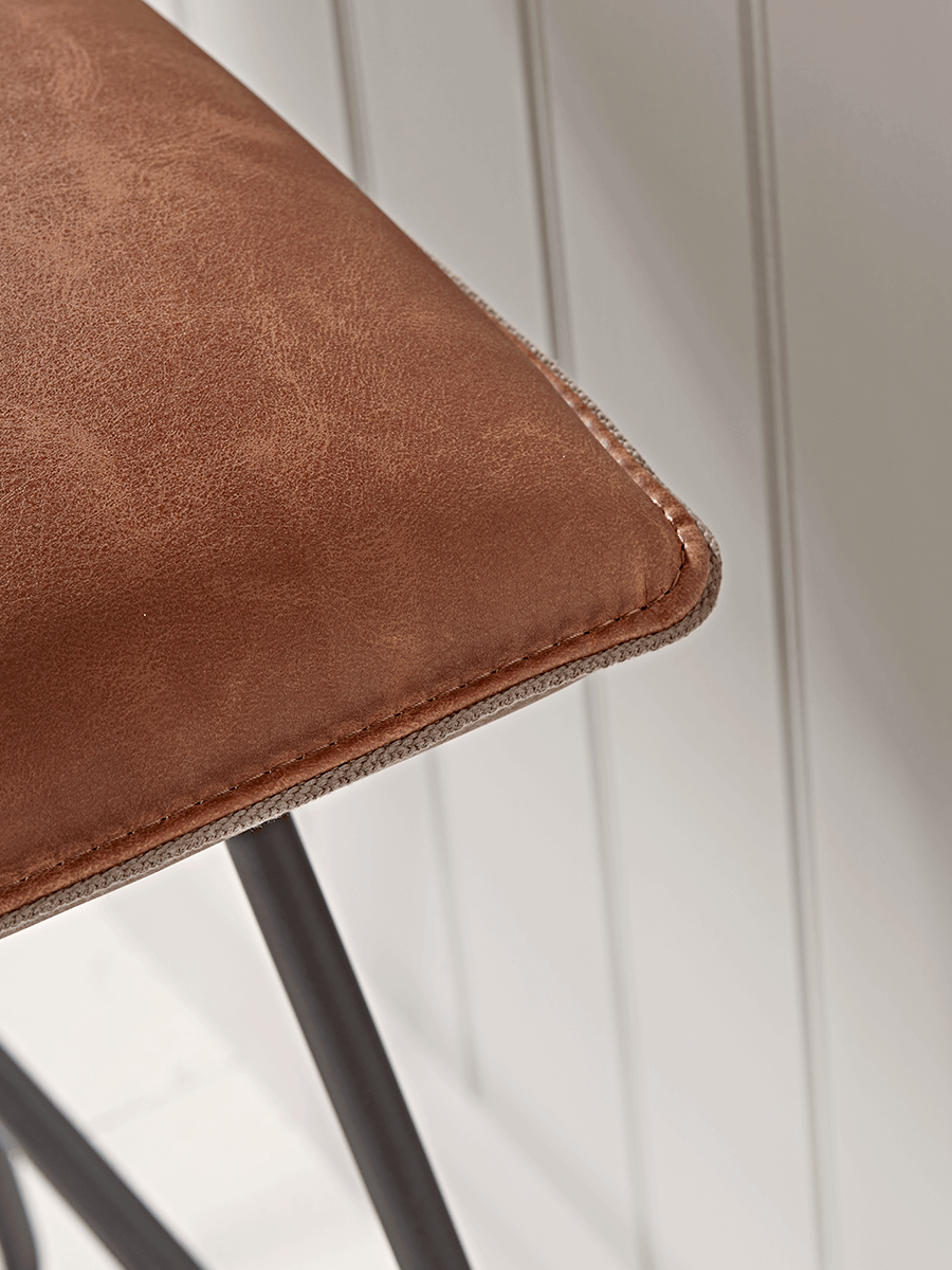 Two Alden Twist Counter Stools - Tan