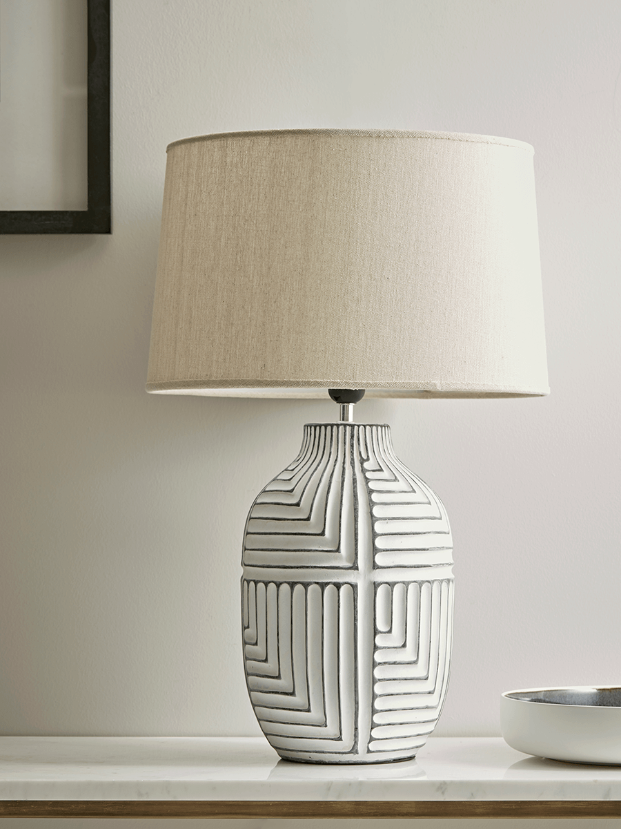 Photo of Textured abstract table lamp