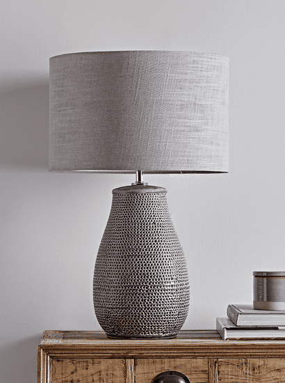 Textured Grey Lamp
