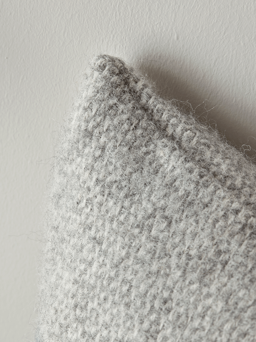 Soft Wool Cushion Cover - Blue & Grey