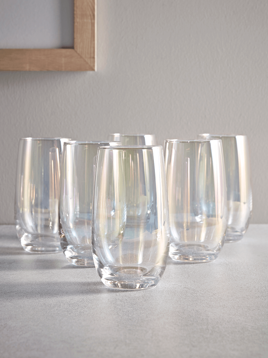 

Six Lustre Highball Glasses