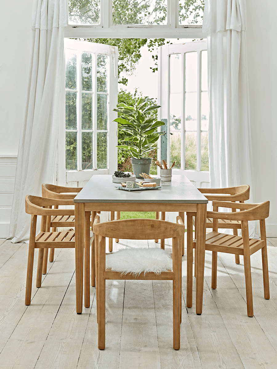 Concrete Topped Dining Table - Rectangular