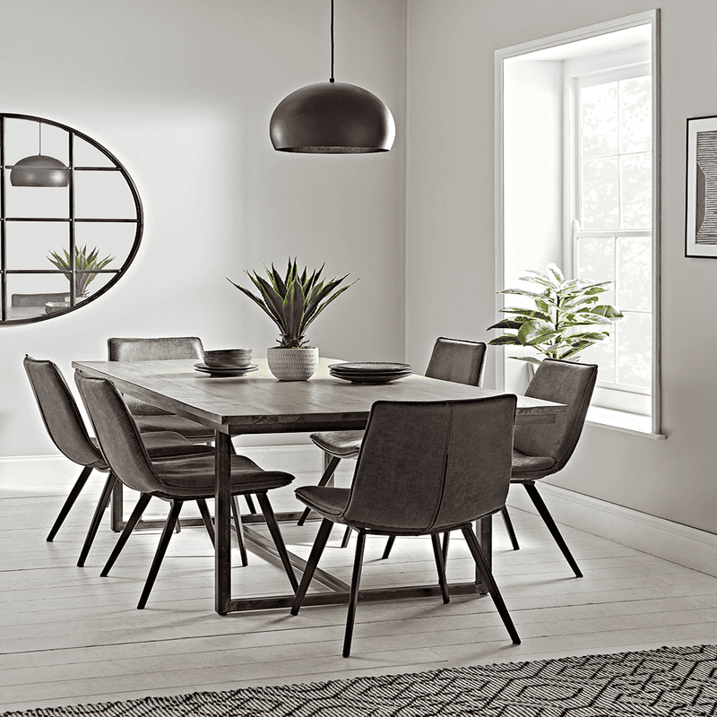 Iron pedestal hot sale table