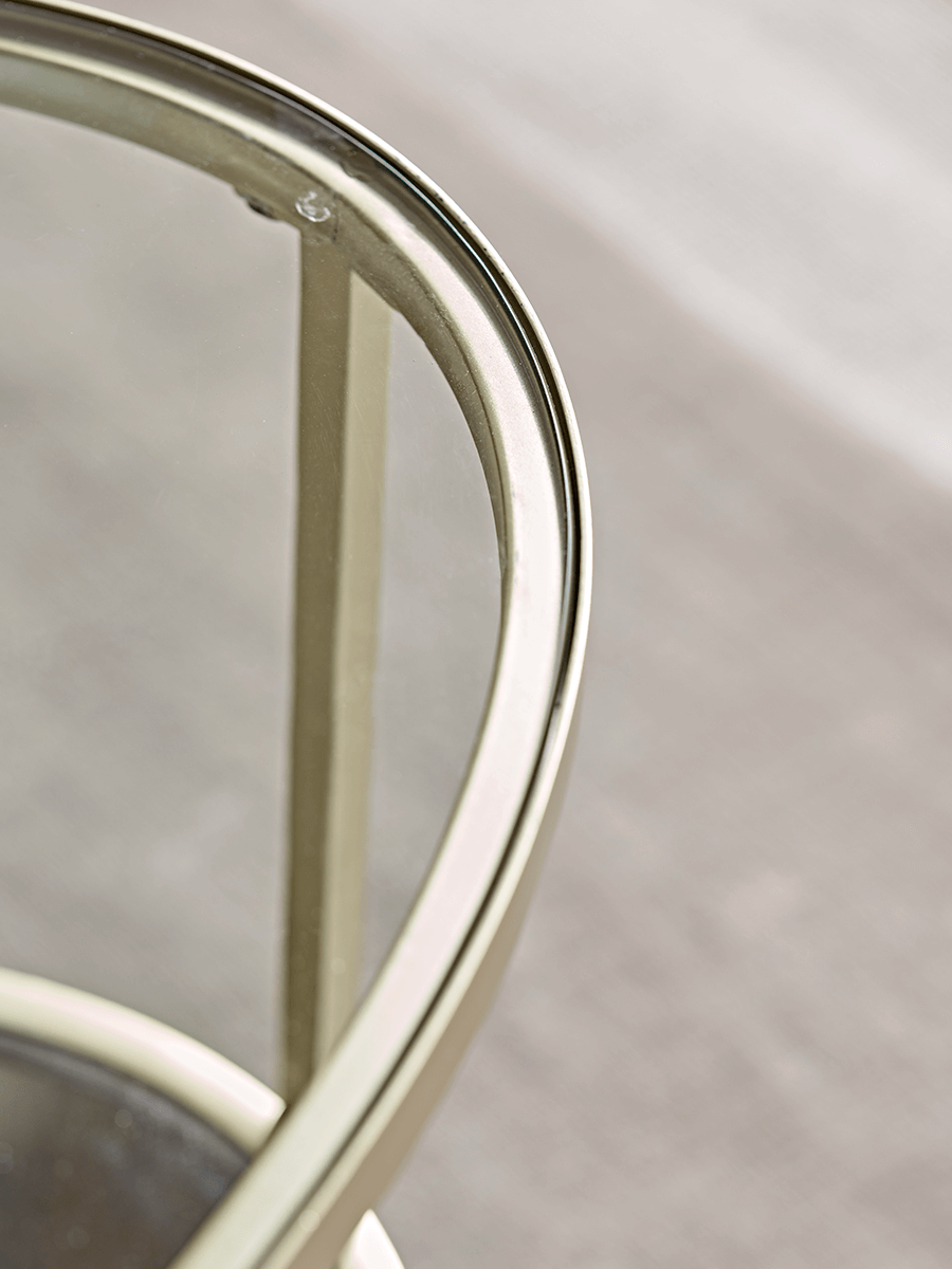 Glass Display Coffee Table - Soft Gold