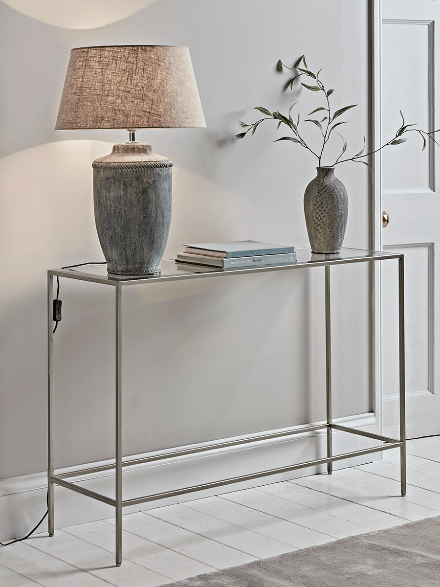 Product photograph of Villette Console Table - Silver from Cox and Cox