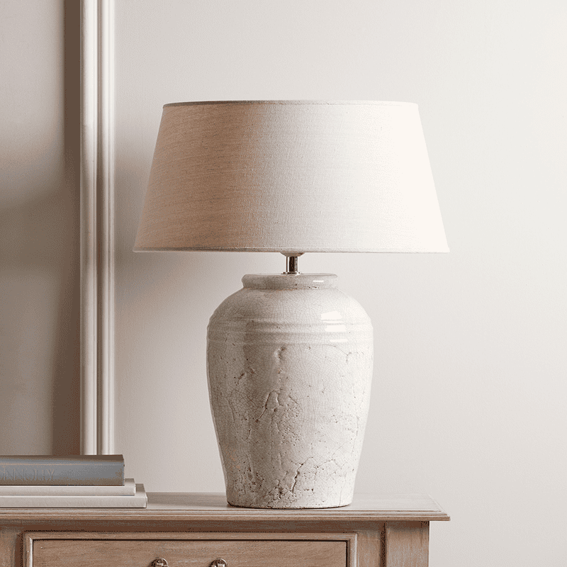 Crackle glaze store table lamp
