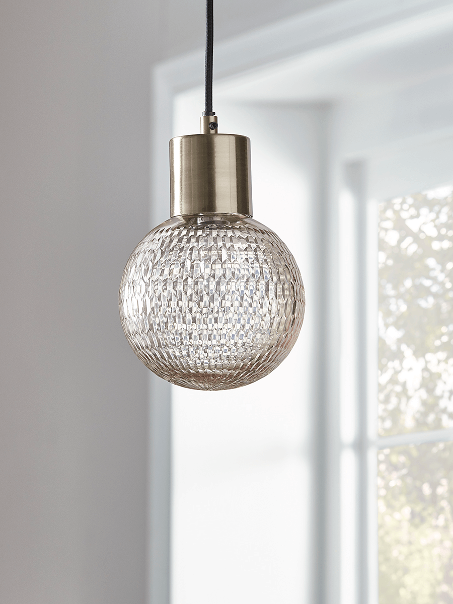

Blush Textured Glass Pendant - Small